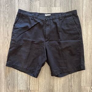 Dockers Men’s Black Flat Front Relaxed Fit Cargo Shorts 42W 9.5” Inseam 5 Pocket